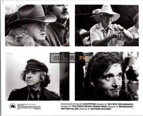 Vintage Original B&W Photo, the Directors Ken Annakin, Frank Perry, and Dan Petrie - 1982