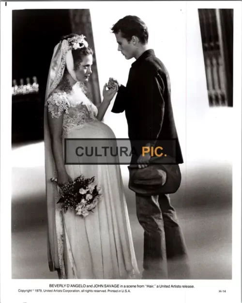 Vintage Original B&W Photo, Beverly D'Angelo and John Savage in "Hair" by Milos Forman - 1979
