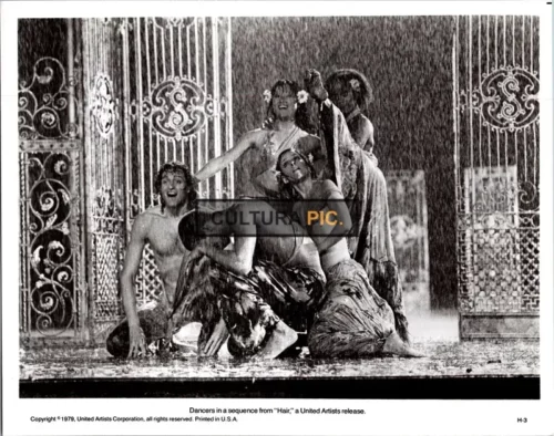 Vintage Original B&W Photo, a Scene in "Hair" by Milos Forman - 1979