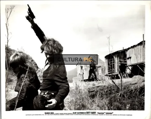 Vintage Original B&W Photo, Clint Eastwood and Andrew Robinson in "Dirty Harry" by Don Siegel and Clint Eastwood - 1971