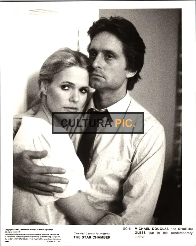 Vintage Original B&W Photo, Michael Douglas and Sharon Gless in "The Star Chamber" by Peter Hyams - 1983