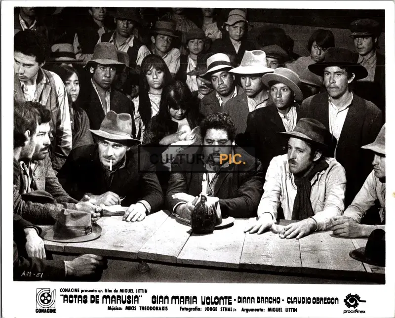 Vintage Original B&W Photo, a Scene in "Actas De Marusia" by Miguel Littin - 1975