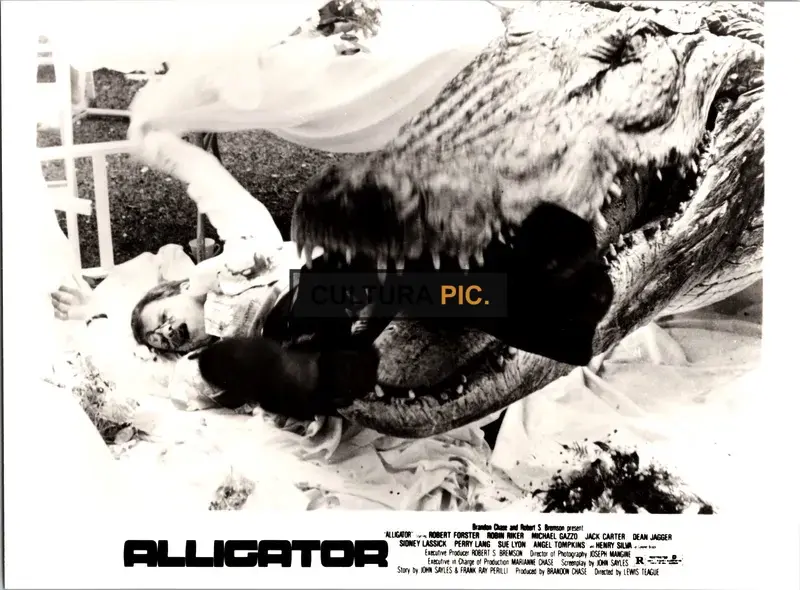 Vintage Original B&W Photo, a Scene in "Alligator" by Lewis Teague - 1980