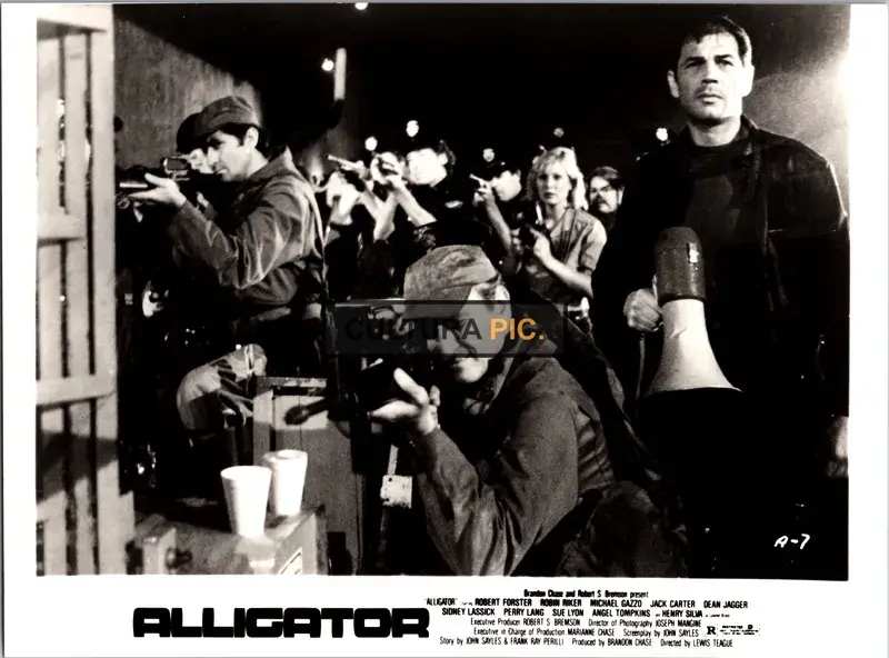 Vintage Original B&W Photo, Robert Forster in "Alligator" by Lewis Teague - 1980