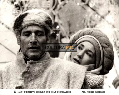 Vintage Original B&W Photo, Paul Newman, and Brigitte Fossey in "Quintet" by Robert Altman - 1979
