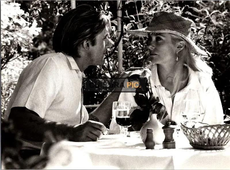 Vintage Original B&W Photo, Catherine Deneuve and Gérard Depardieu in "I Love You All" by Claude Berri - 1980