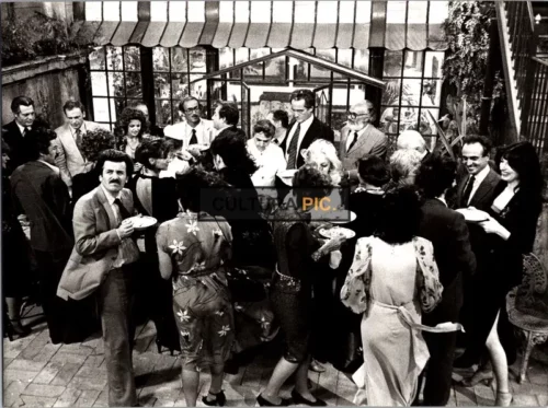 Vintage Original B&W Photo, a Scene in "La terrazza" by Ettore Scola - 1980