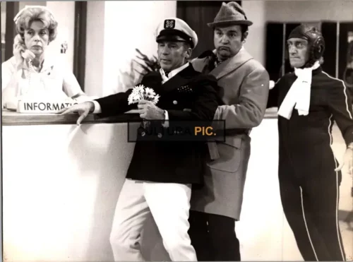 Vintage Original B&W Photo, Mel Brooks, Dom DeLuise, and Marty Feldman in "Silent Movie" by Mel Brooks - 1976