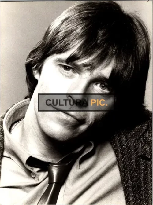 Vintage Original B&W Photo, Pierre Bachelet, a French singer-songwriter and film score composer - 1982