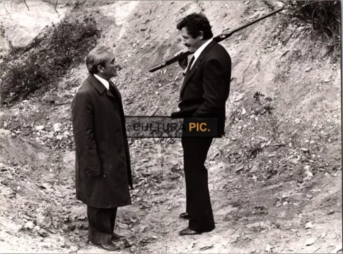 Vintage Original B&W Photo, Jean Carmet and Victor Lanoux in "Un si joli village" by Etienne Périer - 1979