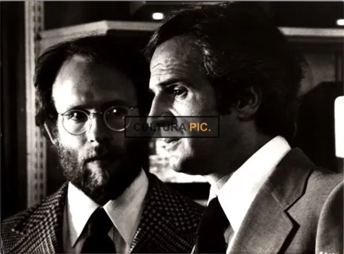 Vintage Original B&W Photo, François Truffaut in "Close Encounters of the Third Kind" by Steven Spielberg - 1977
