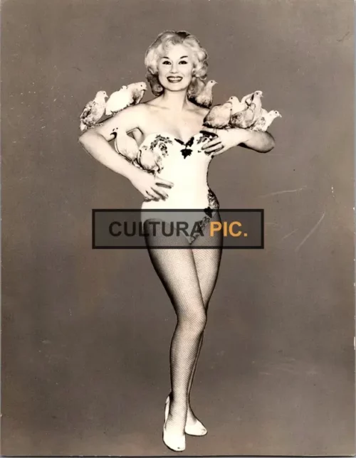 Vintage Original B&W Photo, June Merlin, a Magician from England - 1957