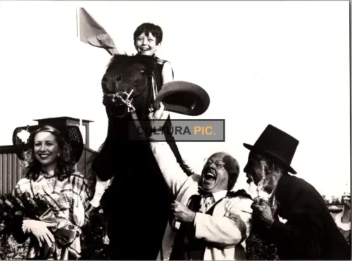 Vintage Original B&W Photo, Mickey Rooney and Teri Garr in "The Black Stallion" by Carroll Ballard - 1979