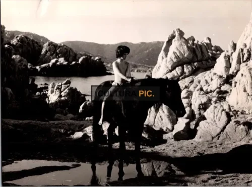 Vintage Original B&W Photo, Kelly Reno in "The Black Stallion" by Carroll Ballard - 1979