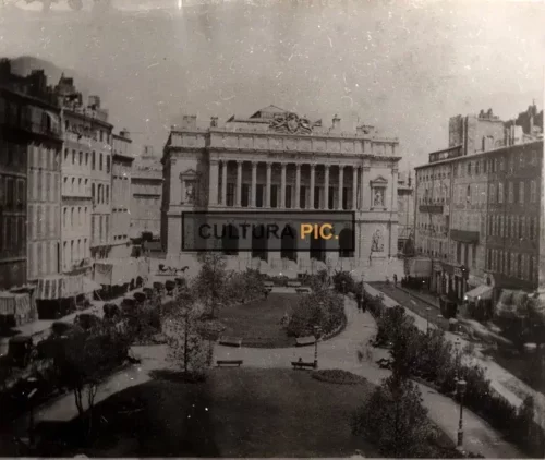 Vintage Original B&W Photo, Palais de la Bourse in Marseille - 1920
