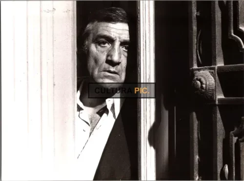 Vintage Original B&W Photo, Lino Ventura in "Un papillon sur l'épaule" by Jacques Deray - 1978