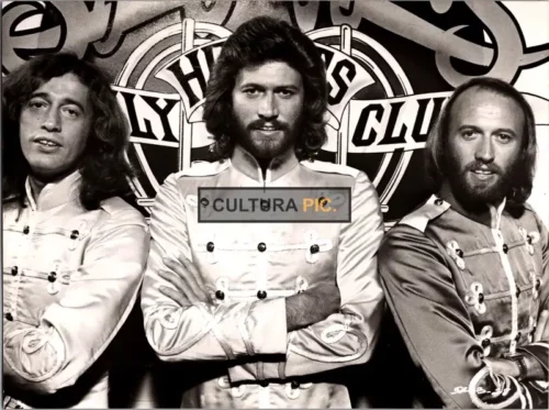 Vintage Original B&W Photo, Barry Gibb, Maurice Gibb, Robin Gibb, and The Bee Gees in "Sgt. Pepper's Lonely Hearts Club Band" by Michael Schultz - 1978