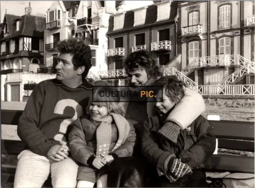 Vintage Original B&W Photo, Eddy Mitchell and Miou-Miou in "My Other Husband" by Georges Lautner - 1983