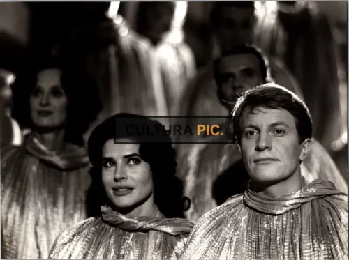 Vintage Original B&W Photo, Fanny Ardant in "Life Is a Bed of Roses" by Alain Resnais - 1983