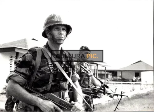Vintage Original B&W Photo, Bruno Cremer in "Operation Leopard" by Raoul Coutard - 1980