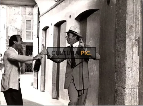 Vintage Original B&W Photo, Yves Montand in "Le grand escogriffe" by Claude Pinoteau - 1976