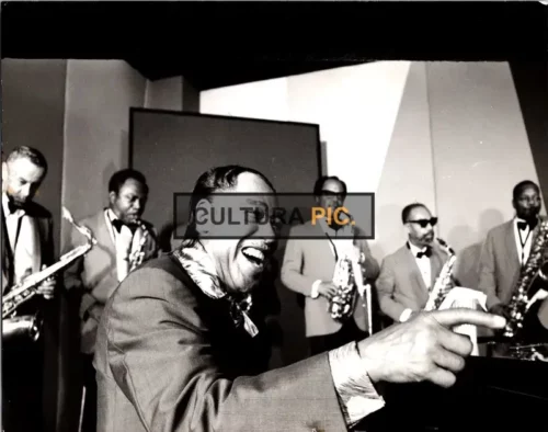 Vintage Original B&W Photo, Duke Ellington in the film The Adventure of Jazz - Jazz Odyssey - 1971