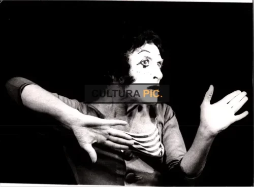Vintage Original B&W Photo, a French Mime Artist Named Marcel Marceau - 1970