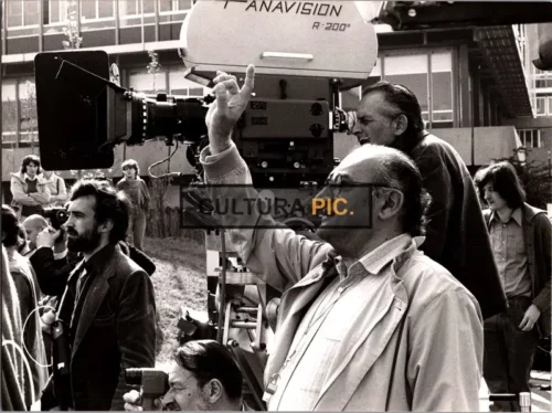 Vintage Original B&W Photo, Director Henri Verneuil on Set in "I... comme Icare" - 1979