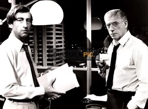 Vintage Original B&W Photo, Yves Montand and Pierre Vernier in "I... For Icarus" by Henri Verneuil - 1979