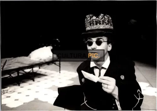 Vintage Original B&W Photo, a Stage Play in "Letters from War" by Jacques Vaché played by Patrick Simon 1999 Photograph by Patrick Lalande