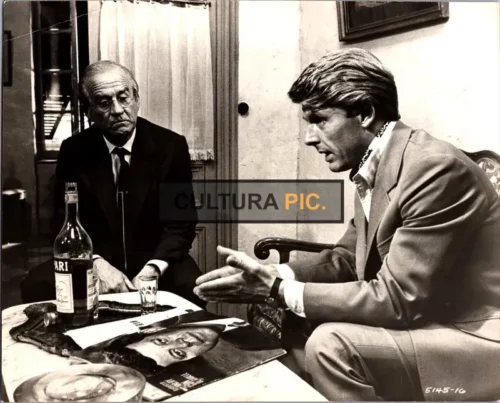 Vintage Original B&W Photo, Edward Fox and Cyril Cusack in "The Day of the Jackal" by Fred Zinnemann - 1973