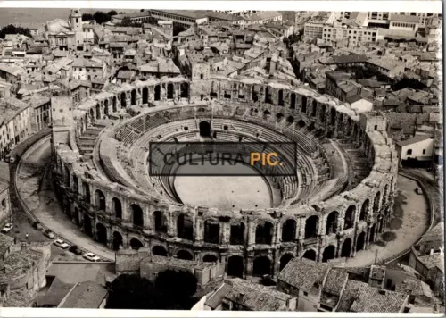 Vintage Original B&W Photo, The Arena of Nimes in Southern France - 1981