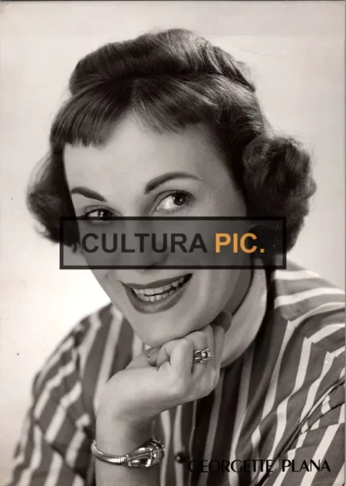 Vintage Original B&W Photo, The French Singer and Actress Named Georgette Plana - 1975