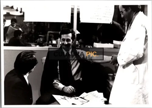 Vintage Original B&W Photo, Jean Rochefort in "Le diable dans la boîte" by Pierre Lary in 1977