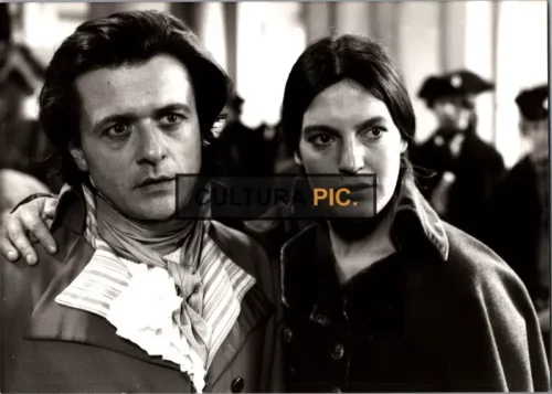 Vintage Original B&W Photo, Patrice Chereau and Angela Winkler in The Film "Danton" Starring: Gérard Depardieu, Wojciech Pszoniak and Anne Alvaro - 1983