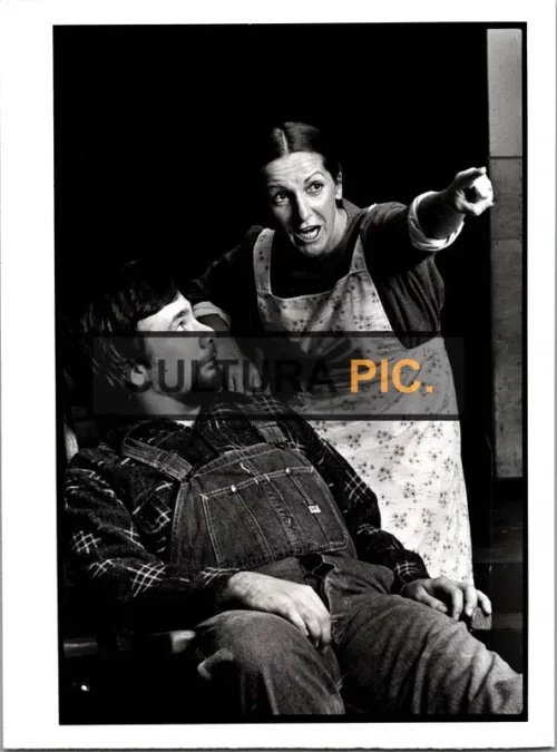 Vintage Original B&W Photo, a Theater Play called "Le temps d'une vie" by Roland Lepage - 1988