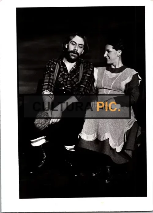 Vintage Original B&W Photo, a Quebec Play called "Le temps d'une vie" - 1988