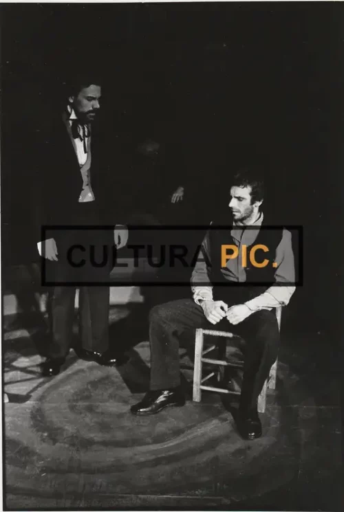 Vintage Original B&W Photo, Roland Lepage's Theater Play "Le temps d'une vie" - 1988