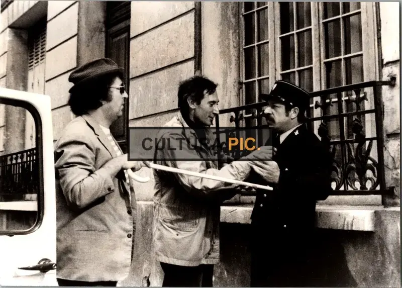 Vintage Original B&W Photo, a Scene from "Tout dépend des filles" by Pierre Fabre in 1980