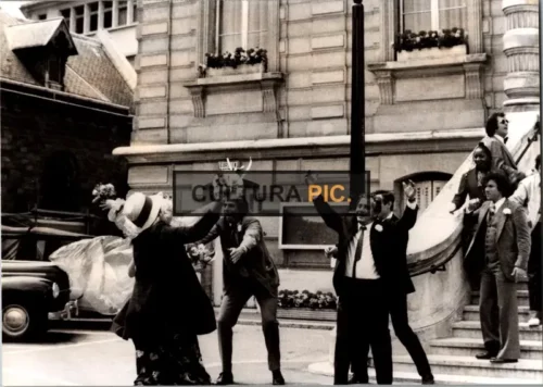 Vintage Original B&W Photo, a Scene from "Tout dépend des filles" by Pierre Fabre in 1980