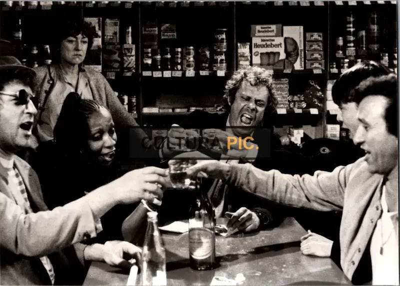 Vintage Original B&W Photo, a Scene from "Tout dépend des filles" by Pierre Fabre in 1980