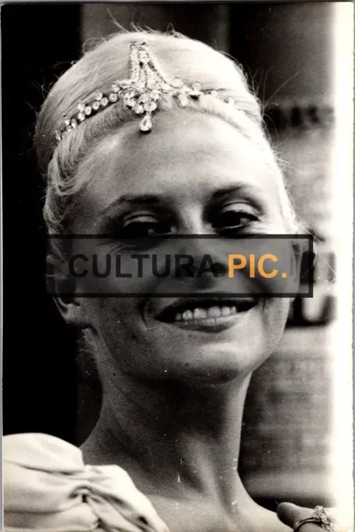 Vintage Original B&W Photo, The French Actress Named "Christiane Minazzoli" - 1953