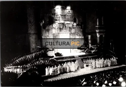 Vintage Original B&W Photo, The Chorégies d’Orange - Circa 1970