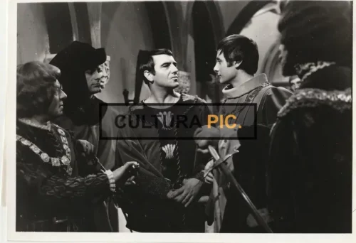 Vintage Original B&W Photo, a Scene in "La tour de Nesle"  by Abel Gance - 1955