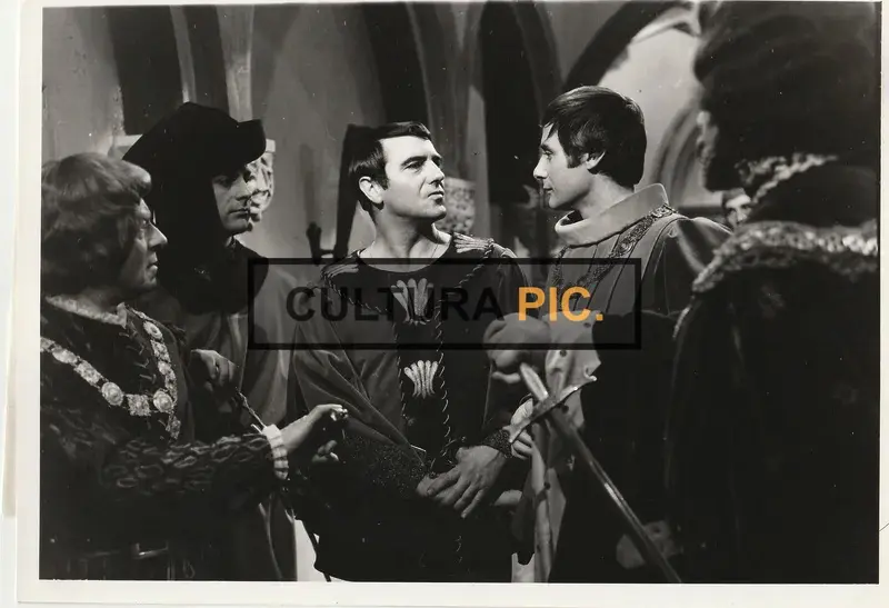 Vintage Original B&W Photo, a Scene in "La tour de Nesle" by Abel Gance - 1955