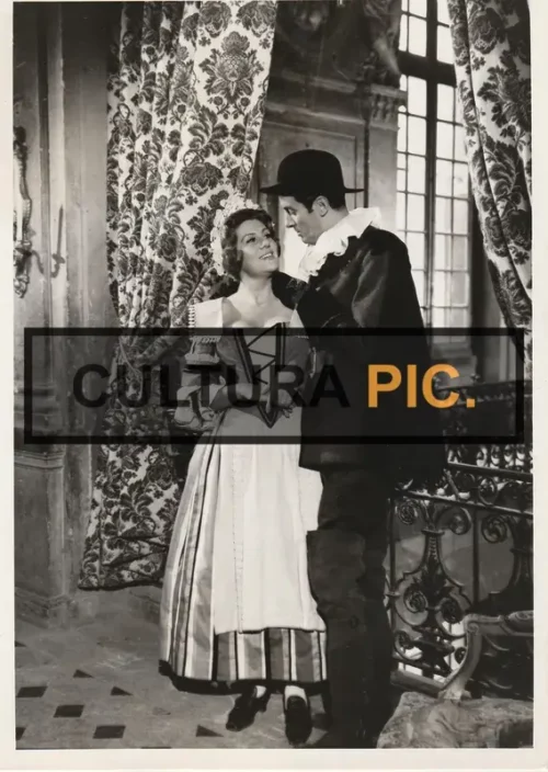 Vintage Original B&W Photo, Françoise Seigner and J.H, Duval in "Le légataire universel" by Lazare Iglesis - 1966