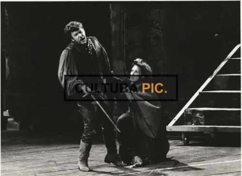 Vintage Original B&W Photo, a Theater Play by Verdi called "Le trouvère" - 1981