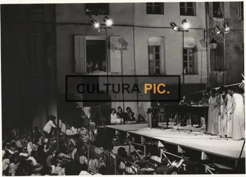 Vintage Original B&W Photo, Ray Charles in Place du Forum des Cardeurs - 1978