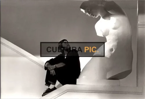 Vintage Original B&W Photo, Jean-Jacques Beineix during the making of "The Moon in the Gutter" - 1983