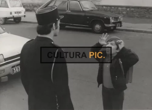 Vintage Original B&W Photo, Yves Coudray in "Mords pas, on t'aime!" by Yves Allégret - 1976